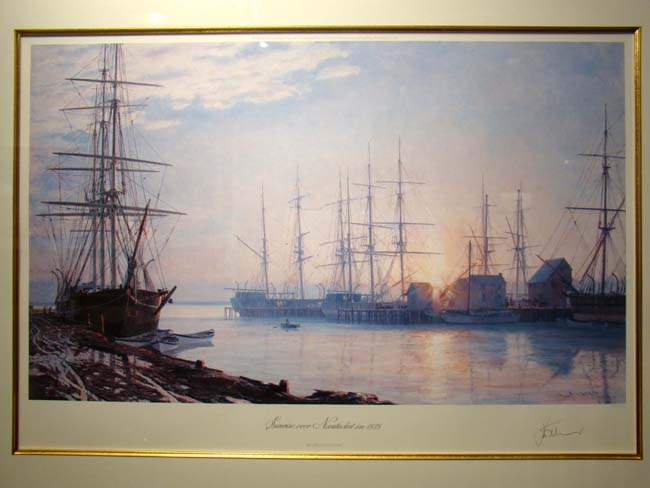 A signed John Stobart Limited Edition print titled "Sunrise over Nantucket 1835."